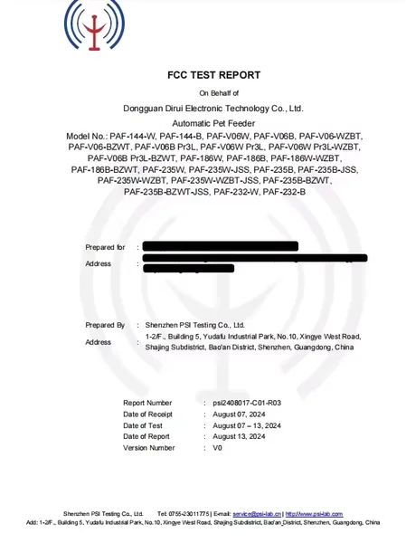FCC USA Certificate