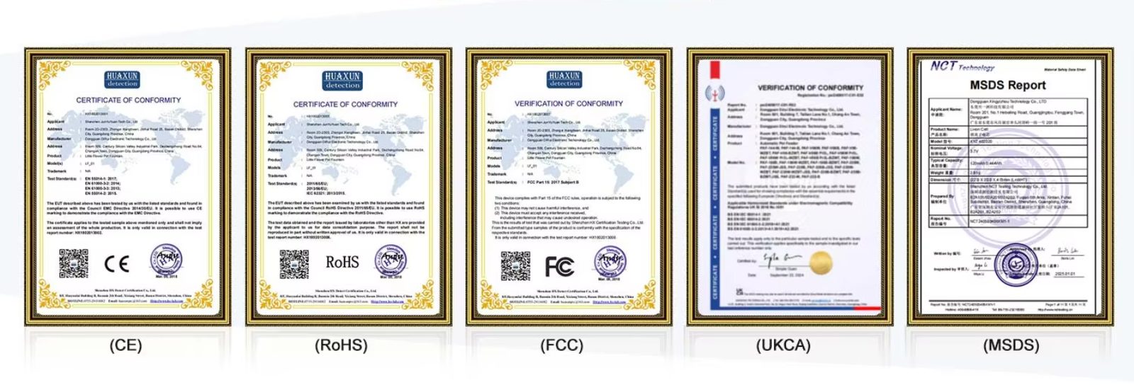 Factory Certificates